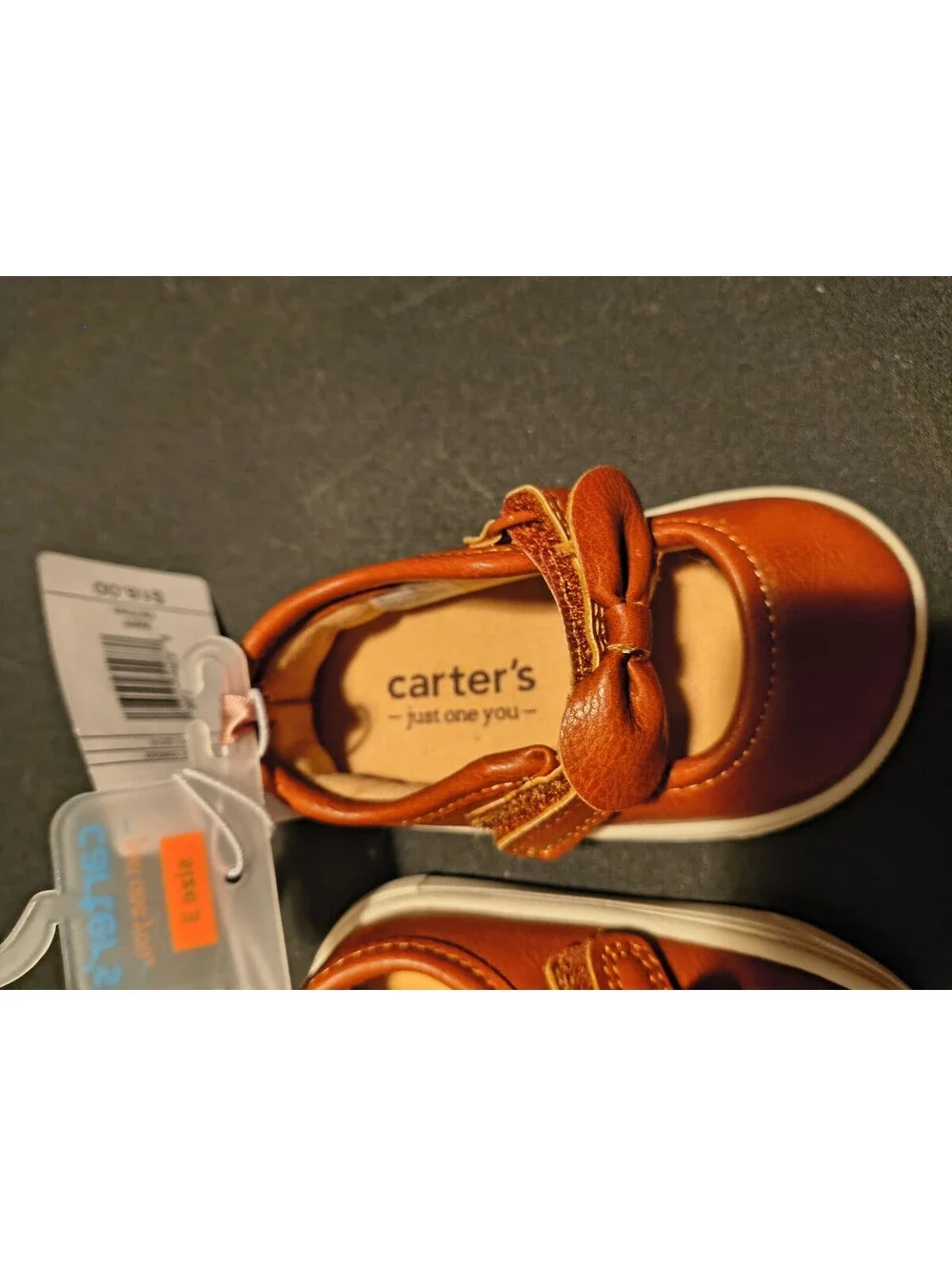 Carter's toddler bow shoes brown